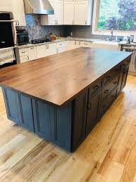 Walnut countertops with marble island top. Custom Walnut Kitchen Island Top By Chesapeake Cabinet And Woodworks Custommade Com