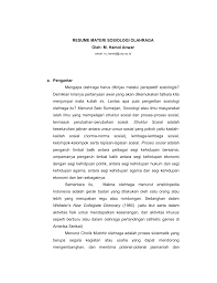 2.2 cara membuat resume lamaran kerja. Resume Materi Sosiologi Olahraga Oleh M