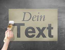 Sie können eigenes text oder phrase im anderen bereich bestellen. Wunschtext Als Wand Schablone