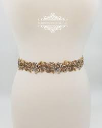 Gold Bridal Belt Vintage Gold Belt Embellished Belt Bridal Belt Wedding Dress Belt Gold Sash Belt Sash Belt Beaded Bridal Belt Linda Bridal Belt Embellished Belt Beaded Belt