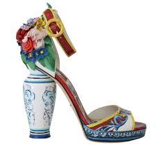 Artificial new stiletto shoe design with multicolor roses that last forever and smell amazing with gorgeous marble vase and box € 100,00 με φ.π.α Majolica Leather Crystal Vase Heels Brandsgateway