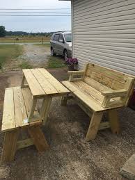 Picnic Table Bench Combo Plan Picnic Table Bench Diy Picnic Table Picnic Table