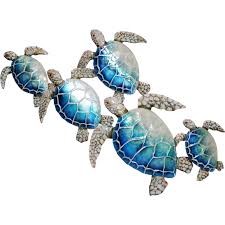 Maybe you would like to learn more about one of these? Eangee M8004 Sea Turtle Wall Decor In Multicolor Capiz Metal Set Of 5