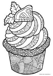 Coloring For Adults Cupcake Mandala Coloring Pages Cupcake Coloring Pages Food Coloring Pages