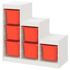 Trofast Storage Combination White Orange 99x44x94 Cm Ikea Ikea Trofast Storage Ikea Trofast Ikea