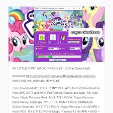 Popular ponies in equestria in the free official game based on the phenomenal mlp tv show. My Little Pony Magic Princess Hack Cheat Tool Mylittleponyma4 Twitter