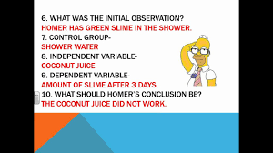 His friend barney tells him that coconut juice will get rid of the green slime. Controls And Variables With The Simpsons Video Notes Youtube