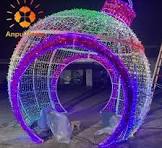 Pastel Christmas Decor Baubles Christmas Tree Hanging Glass Ball with Lights