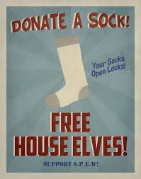 Spew Free House Elves Propaganda Poster In Blue Wall Art Vintage Art Harry Potter Harry Potter Poster Harry Potter Art Elf House