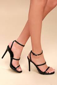 Selia Black Dress Sandals Heels Trendy High Heels Black Dress Sandals