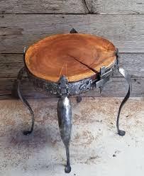 Made A Little Table With A Black Cherry Top Https Ift Tt 2sapbsa Wrought Iron Accents Blacksmithing Table