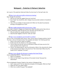 Evolution and natural selection webquest answer key evolution webquest answers key use of dna analysis in identification health amp human origins. Webquest Evolution Natural Selection