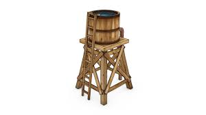 Wild West Water Tower 3d Model Water Tower Wild West Tower