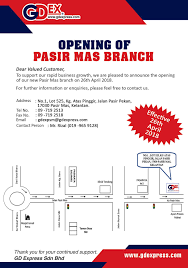 31 & 32, jalan mengkudu,. Gd Express Sdn Bhd Gdex New Branch Pasir Mas No 1 Lot 525 Kampung Atas Pinggir Jalan Pasir Pekan 17030 Pasir Mas Kelantan Facebook