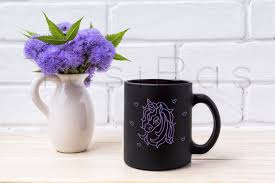 Download Free Black Coffee Mug Mockup With Blue Ageratum In Pitcher Psd Mockups The Big Premium And Free Psd Mockup Templates Best Free Photoshop Mockups PSD Mockup Templates