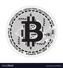 Block sticker for slabbarking organizations for web pages or printing. Crypto Currency Bitcoin Black And White Symbol Vector Image Aff Bitcoin Black Crypto Currency A Bitcoin Crypto Currencies Vector Background Pattern