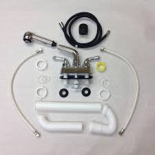 The sink is made of a single piece install the faucet in the utility sink. E L Mustee Sons 28 600a Pull Out Faucet