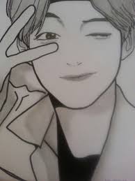 Kim Taehyung From Bts Kpop Drawings Bts Drawings Easy Drawings