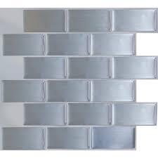 ✔ just peel and stick, directly stick the tile on wall, save your time and money on labor. Stick It Tiles Steel Subway Peel And Stick It Tile 11 25x10 Bulk Pack 8 Tiles The Home Depot Canada