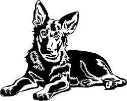 Black And White German Shepherd Painting German Shepherd Alsatian Puppy Dog Car Van Sticker 3 Dog Sketch Dog Outline German Shepard Puppies