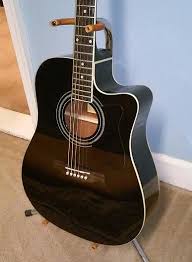 Ibanez V70ce Acoustic Electric Guitar Black Review Ibanez V70ce Acoustic Electric Guitar Cutaway Dreadnought Reverb