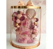 Cake Craft Company PRESTIGE GOLD - Deluxe PVC Transparent Crystal Cake Box