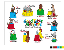 Children S Place Mats Self Presentationsself Presentations Table Manners Manners For Kids Good Table Manners