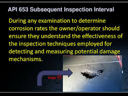 It provides minimum requirements for maintaining the integrity of such tanks after they have been placed in service and addresses inspection, repair, alteration, relocation, and reconstruction. Ppt Api 653 Tank Inspection Intervals Powerpoint Presentation Free Download Id 1538223