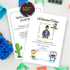 Undangan sunat microsoft office word microsoft word 2007 office word. Undangan Khitan Kn 0003 Unik Lucu Bahan Jasmine Tebal Desain Doraemon Shopee Indonesia