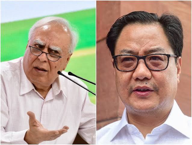 Union Law Minister Kiren Rijiju comments on Kapil Sibal statemment on Supreme Court | Kapil Sibal Row: कपिल सिब्बल के बयान पर किरेन रिजिजू ने किया पलटवार, बोले- इनके पक्ष में फैसला ना आए तो....