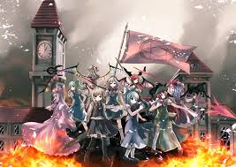 Anime Touhou Cirno Touhou Hong Meiling Remilia Scarlet Flandre Scarlet Sakuya Izayoi Patchouli Knowledge Koakuma Touhou Wallpaper Anime Original Wallpaper