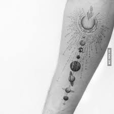 My First Tattoo The Solar System On My Inner Forearm No Pluto 9gag