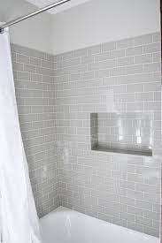 Subway tile with blue mosaic accent. Modern Meets Traditional Styled Bathroom Bathrooms Remodel Shower Niche Bathroom Styling