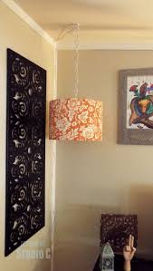 How to replace a light fixture. Diy Hanging Light Lamp Shade Domestically Speaking