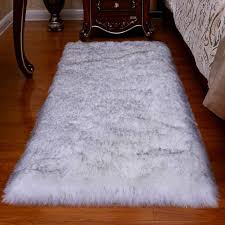 Simply use our calculator above, or apply the formula to change the length 3 ft to m. Faux Fur Rug Shaggy Sheepskin Area Small Rug For Bedroom Fuzzy Carpet For Living Room 2x3 Ft White With Grey Top Walmart Canada