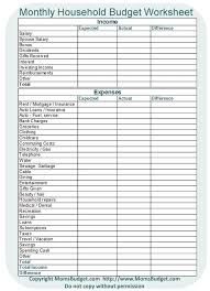 Monthly Household Budget Worksheet Free Printable Worksheet From Momsbudget Com Budgeting Worksheets Free Household Budget Worksheet Monthly Budget Worksheet
