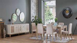 Bellona koltuk kumaşı kolay temizlenme, leke tutmama, ateşe ve neme dayanıklı. Vilza Yemek Odasi Takimi Bellona Mobilya