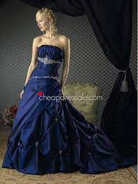 Hot Selling Royal Lustrous Taffeta A Line Wedding Dresses Online Blue Wedding Dresses Blue Wedding Dress Royal Wedding Dress Inspiration