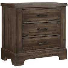 Ikea hemnes 3 drawer dresser white chest pulls home improvement. Artisan Post Cool Rustic 170 227 Solid Wood 3 Drawer Nightstand Dunk Bright Furniture Nightstands