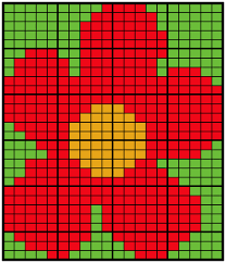 Large Intarsia Flower Knitting Chart Knitting And Com