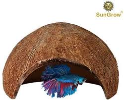 Sungrow Betta Cave Natural Habitat Made From Coconut Shells Soft Textured Smooth Edges Spacious Hideout For Betta Fish T Betta Fish Betta Betta Fish Toys