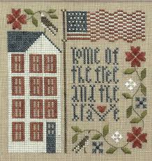 Free And Brave Patriotic Cross Stitch Chart And 50 Similar Items