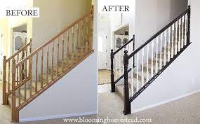 Diy Stair Railing Makeover Blooming Homestead Stair Railing Makeover Diy Stair Railing Staircase Remodel