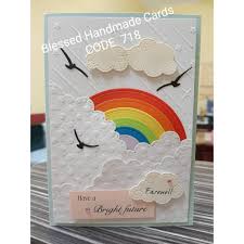 See more ideas about cards handmade, inspirational cards, card making. Handmade Cards Farewell Goodbye Best Wishes Bright Future 4r Size 2 Fold Card New Design Shopee Malaysia