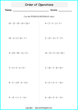 Math explained in easy language, plus puzzles, games, quizzes, videos and worksheets. Math Order Of Operations Worksheets Using The Bodmas And Pemdas Rules For Math Education Based On The Singapore Math Curriculum