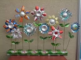 Flower Bed Tin Can Flowers Soda Can Crafts Tin Can Art