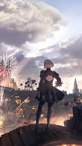 Nier automata 2b wallpaper phone. Nier Automata Carnival Wallpaper Cat With Monocle