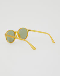 Pull & Bear - Round yellow sunglasses with resin frame
