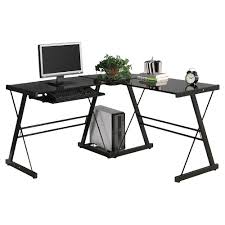 Triangle corner table black walnut wood beeswax coated hairpin legs. L Shape Computer Desk Office Home Corner Desk Workstation Pc Laptop Work Table Laptop Desks Aliexpress