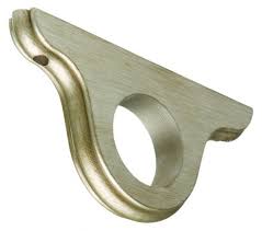 The standard bed length can be between 75 and 84 inches, so purchase three rod brackets for each mark the bracket mounting holes on the ceiling. Wood Ceiling Mount Curtain Rod Bracket For 2 Wood Drapery Rods Each